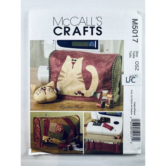 McCalls 5017 Crafts Sewing Machine Cover  and Sewing Accessories Uncut 2005 - Picture 1 of 2